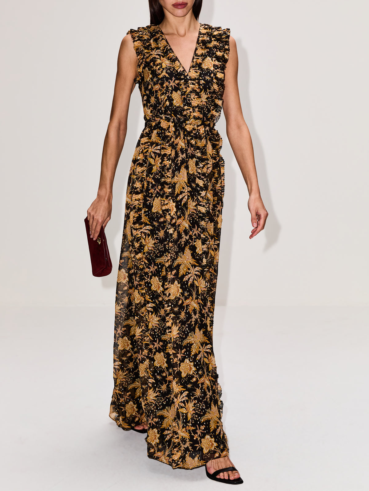 Aida Dress,ULLA JOHNSON,FORSYTHIA,Image 3