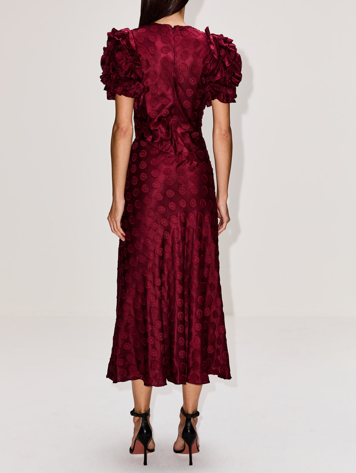 Elvia Dress,ULLA JOHNSON,CLARET,Image 4
