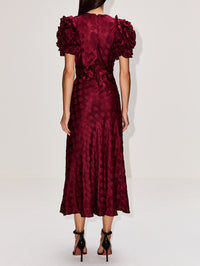 Elvia Dress,ULLA JOHNSON,CLARET,Image 4