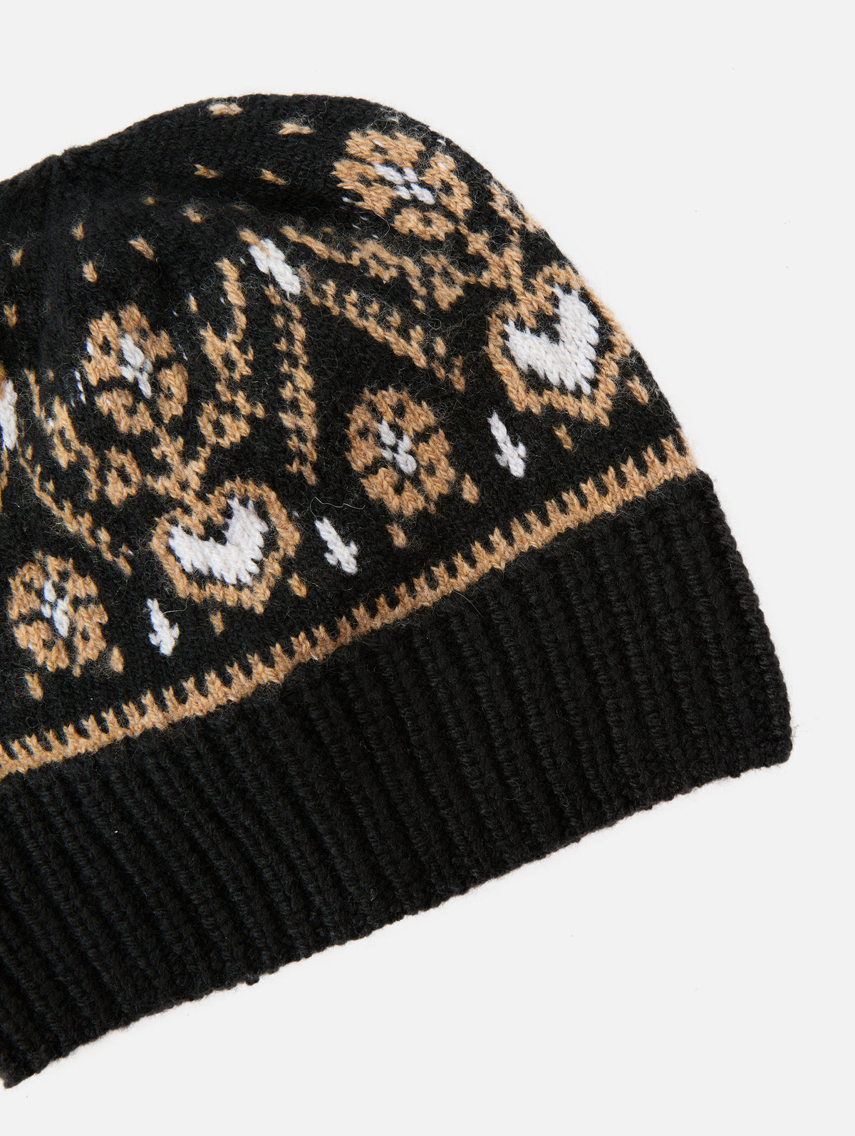 Avers Beanie,KHAITE,BLACK/CAMEL,Image 2