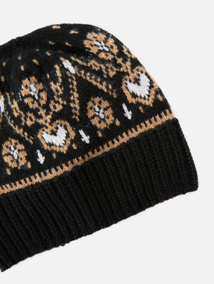 Avers Beanie,KHAITE,BLACK/CAMEL,Image 1