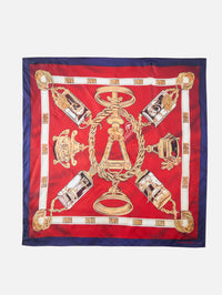 Printed Scarf,BALENCIAGA,BORDEAUX,Image 1