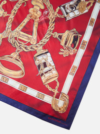 Printed Scarf,BALENCIAGA,BORDEAUX,Image 2