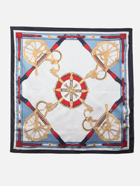 Printed Scarf,BALENCIAGA,ECRU/LIGHT BLUE,Image 1