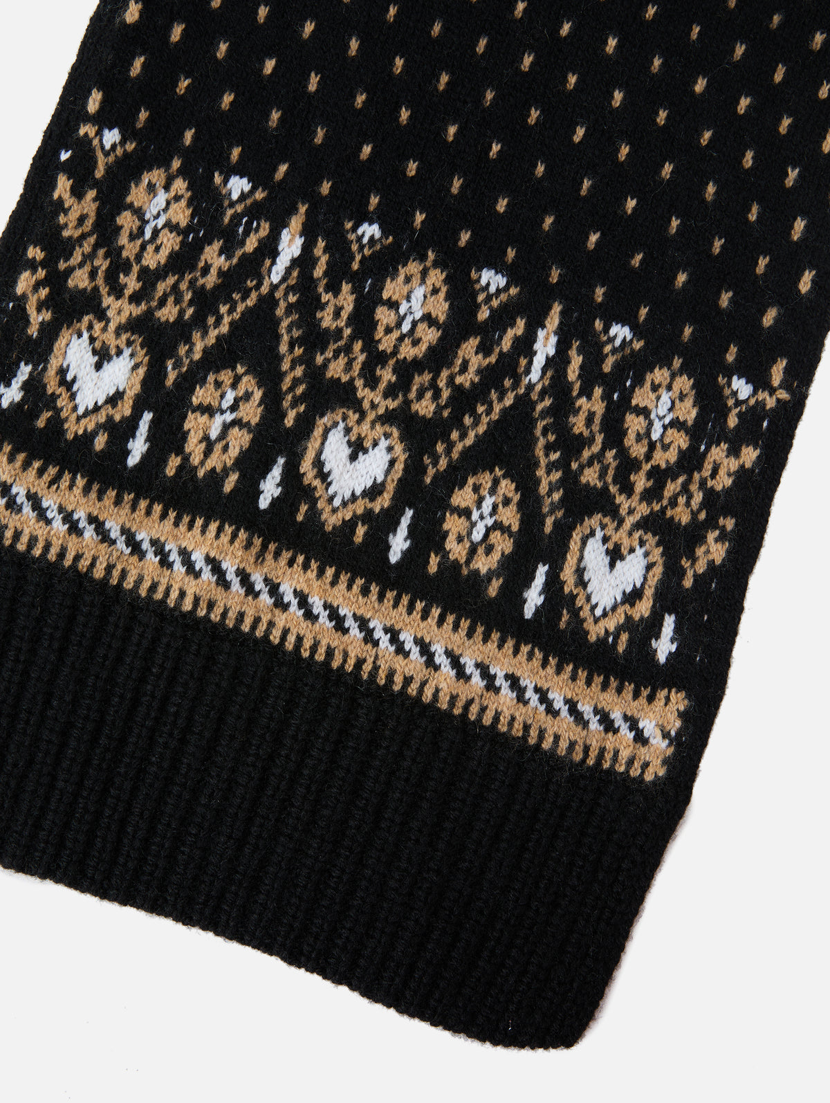 Lucerne Scarf,KHAITE,BLACK/CAMEL,Image 2