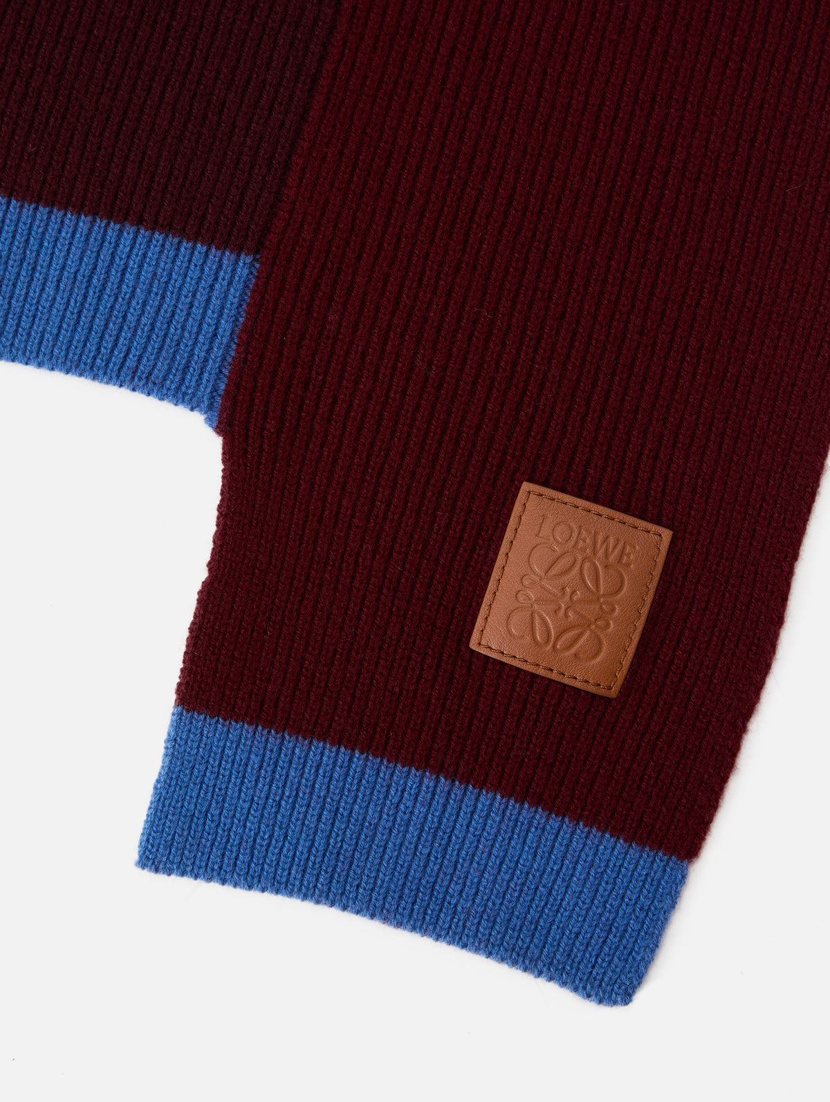 Asymmetric Scarf,LOEWE,GREEN/RED/BLUE,Image 2