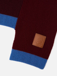Asymmetric Scarf,LOEWE,GREEN/RED/BLUE,Image 2