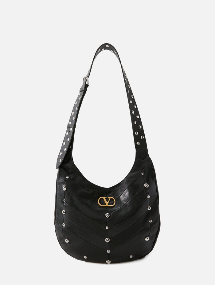 Patchwork Hobo Bag,VALENTINO GARAVANI,BLACK,Image 1