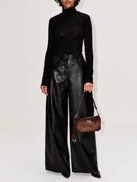 Catania Leather Trouser,ARMA,BLACK,Image 3