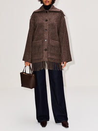 Boloune Coat,BY MALENE BIRGER,BROWN MEL,Image 2