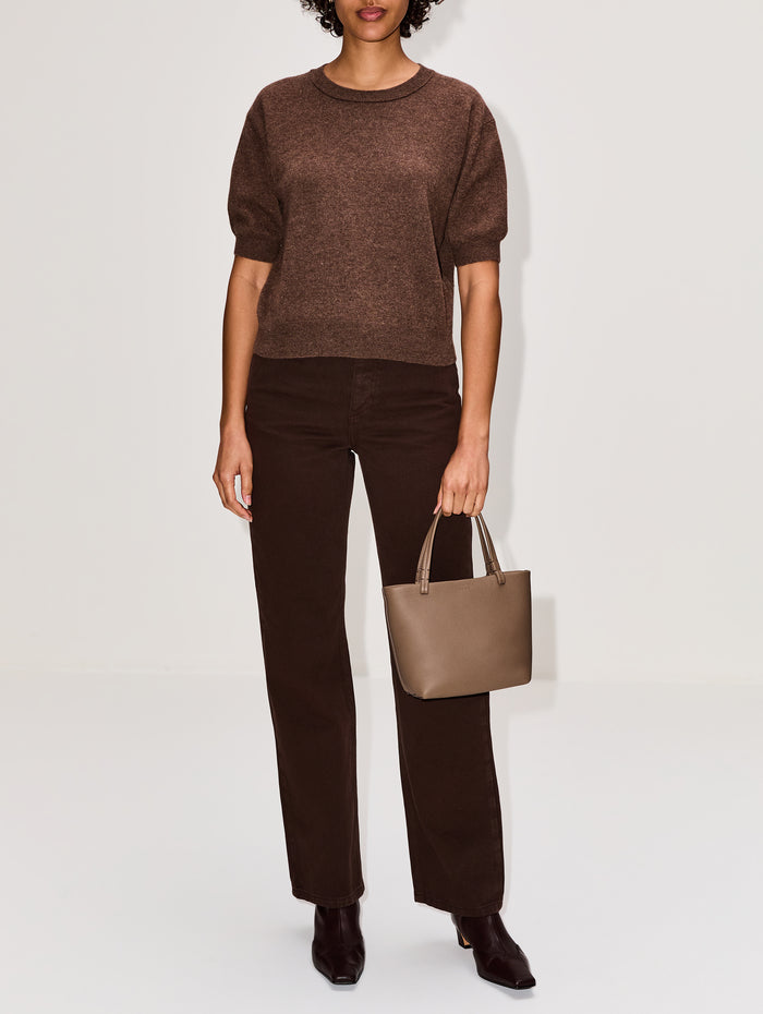 Genevra T Shirt,LISA YANG,DARK TRUFFLE,Image 1