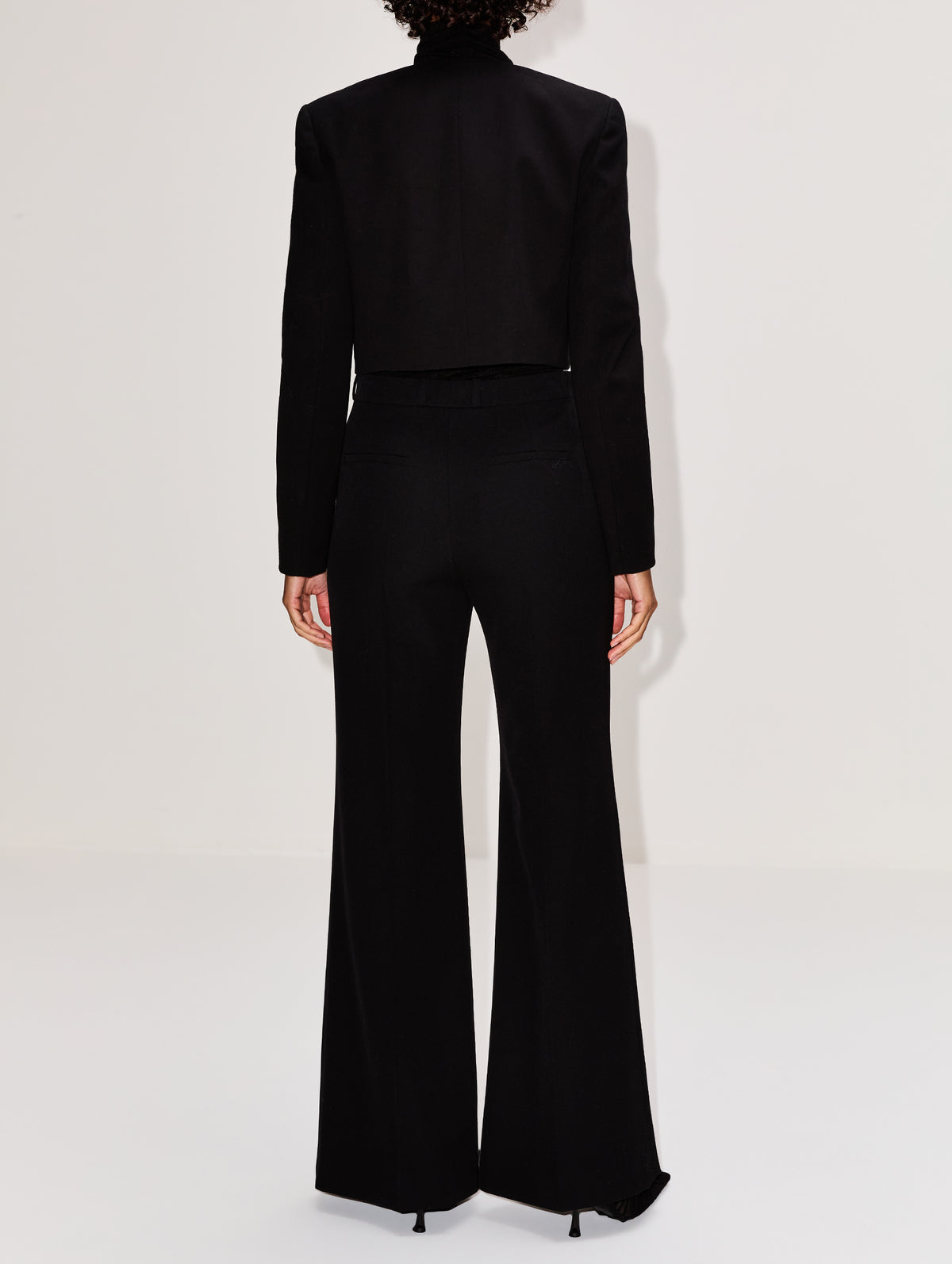 Scallop Edge Jacket,CHLOÉ,BLACK,Image 3