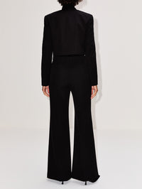 Scallop Edge Jacket,CHLOÉ,BLACK,Image 3