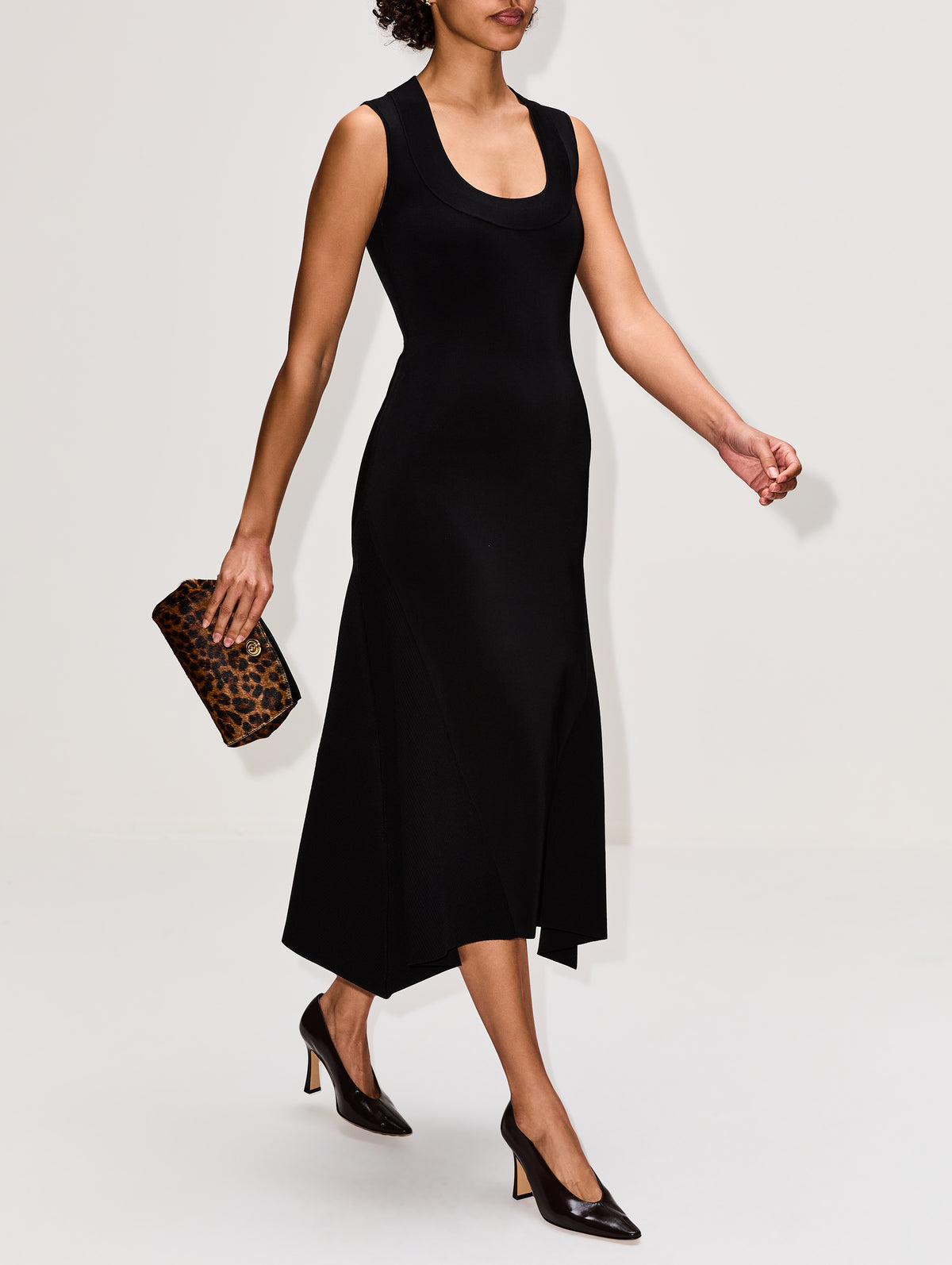 Claudia Dress,GALVAN,BLACK,Image 3