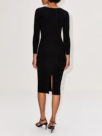Kaia Dress,GALVAN,BLACK,Image 4