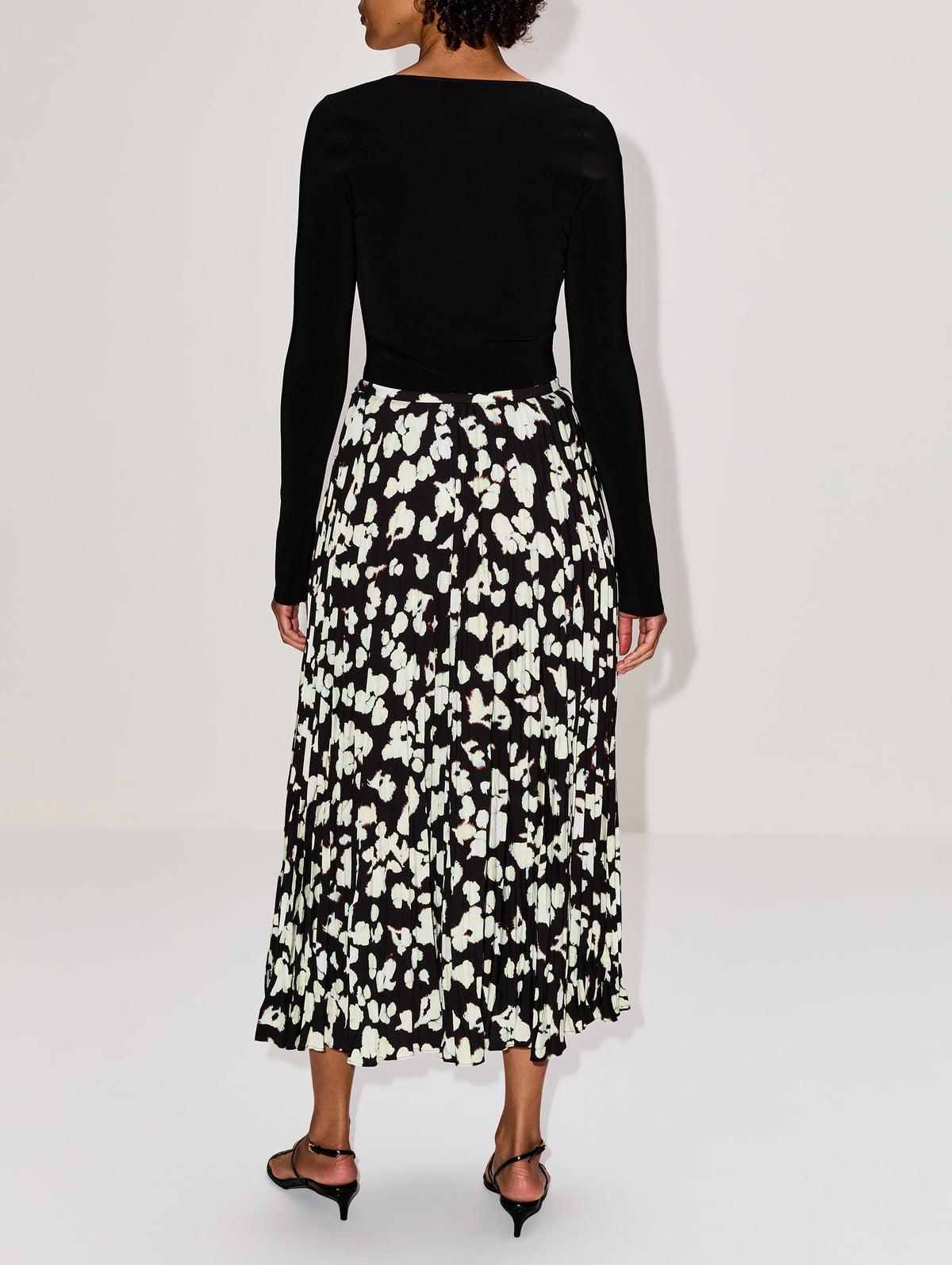 Runa Skirt,PROENZA SCHOULER WHITE LABEL,BLACK FLORAL,Image 4