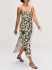Water Adventure Midi Dress,JOHANNA ORTIZ,ECRU/GREEN,Image 3