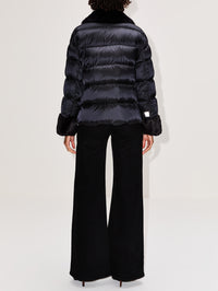 Rosina Puffer Jacket,MAX MARA,BLACK,Image 3