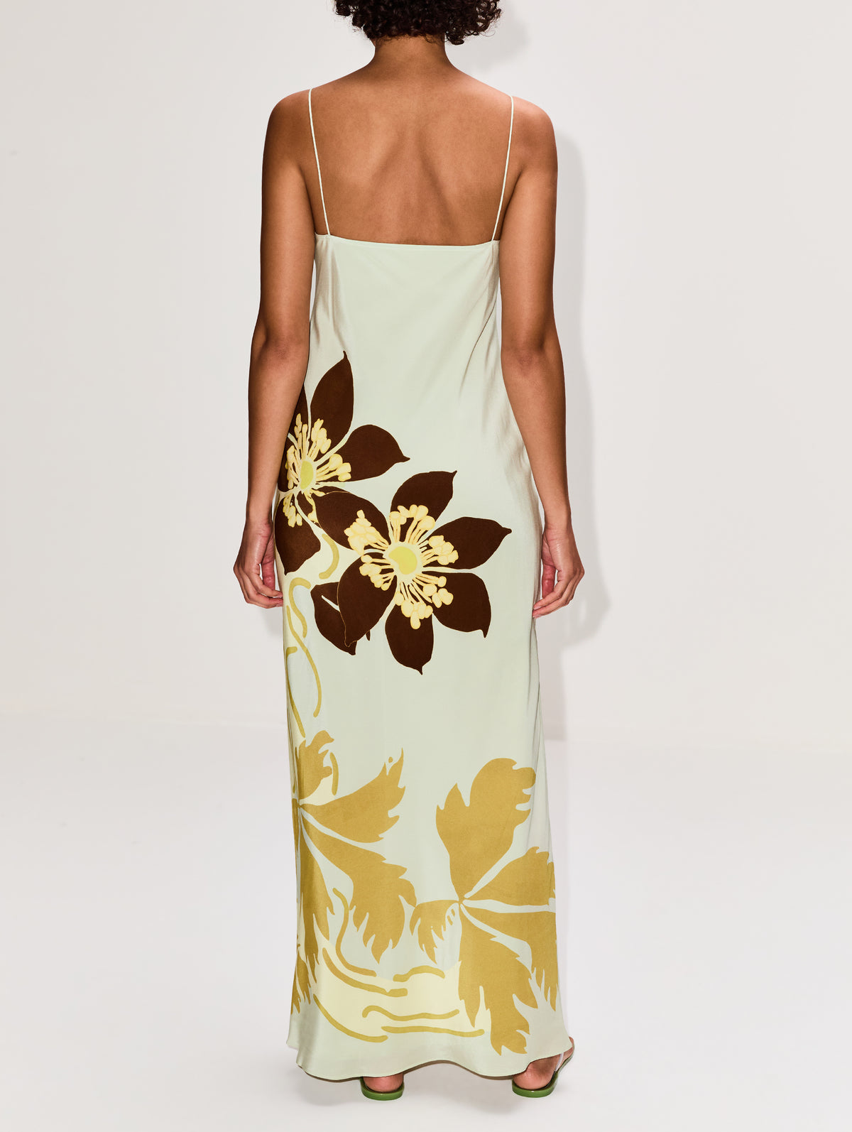 floral silk slip dress Floral Satin Slip Dress