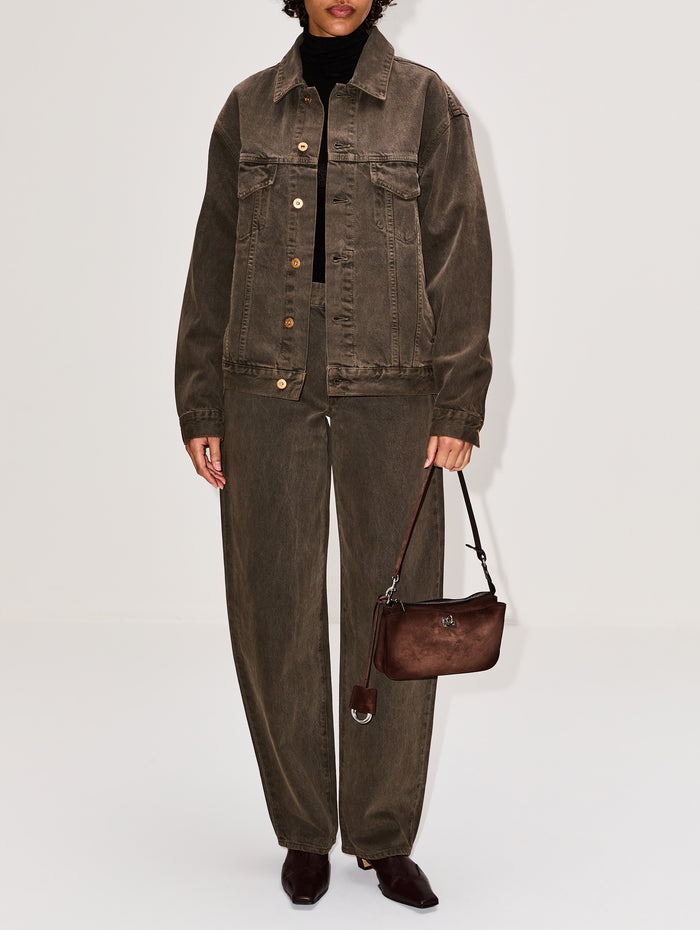 Boyfriend Trucker Jacket,SLVRLAKE,KEYSTONE MOUNTAIN,Image 1