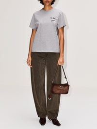 Regular Fit T Shirt,LOEWE,GREY MELANGE,Image 2