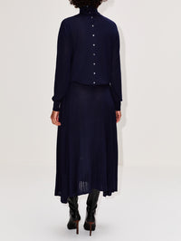 Easy Turtleneck Sweater,TWP,NAVY,Image 3