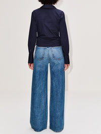 All Wrapped Up Blouse,TWP,MIDNIGHT,Image 3