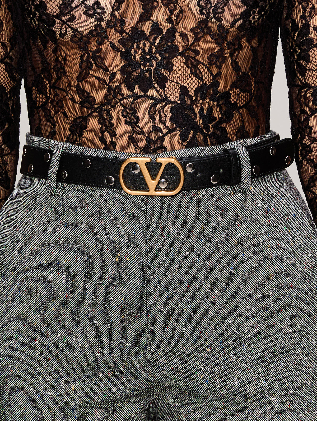 V Logo Belt,VALENTINO GARAVANI,NERO,Image 2