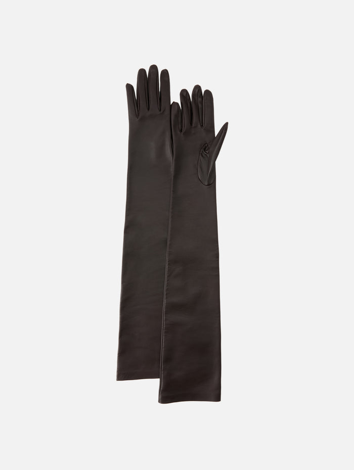 Simon Gloves,THE ROW,DARK BROWN,Image 1