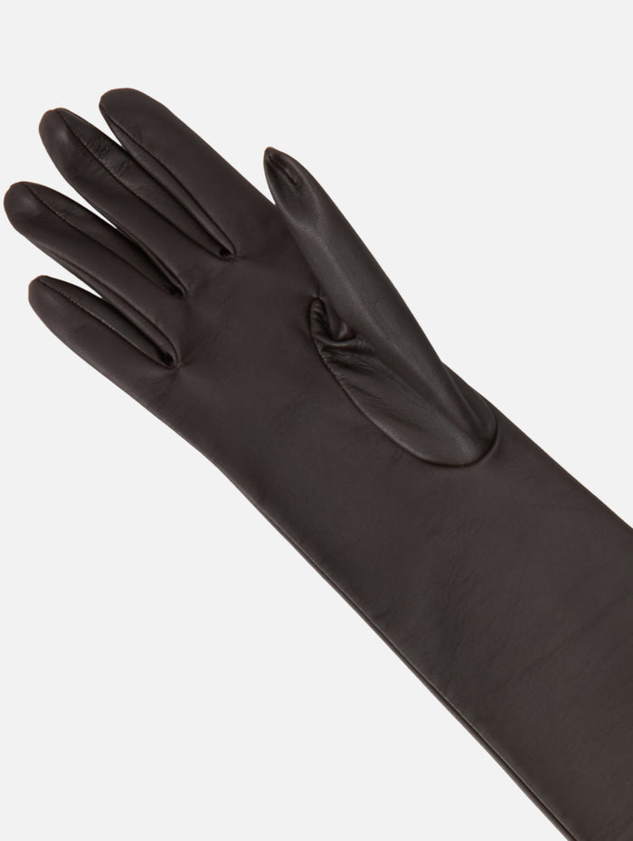 Simon Gloves,THE ROW,DARK BROWN,Image 1