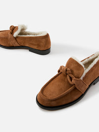 Astaire Leather Knot Loafer,BOTTEGA VENETA,CARAMEL,Image 2