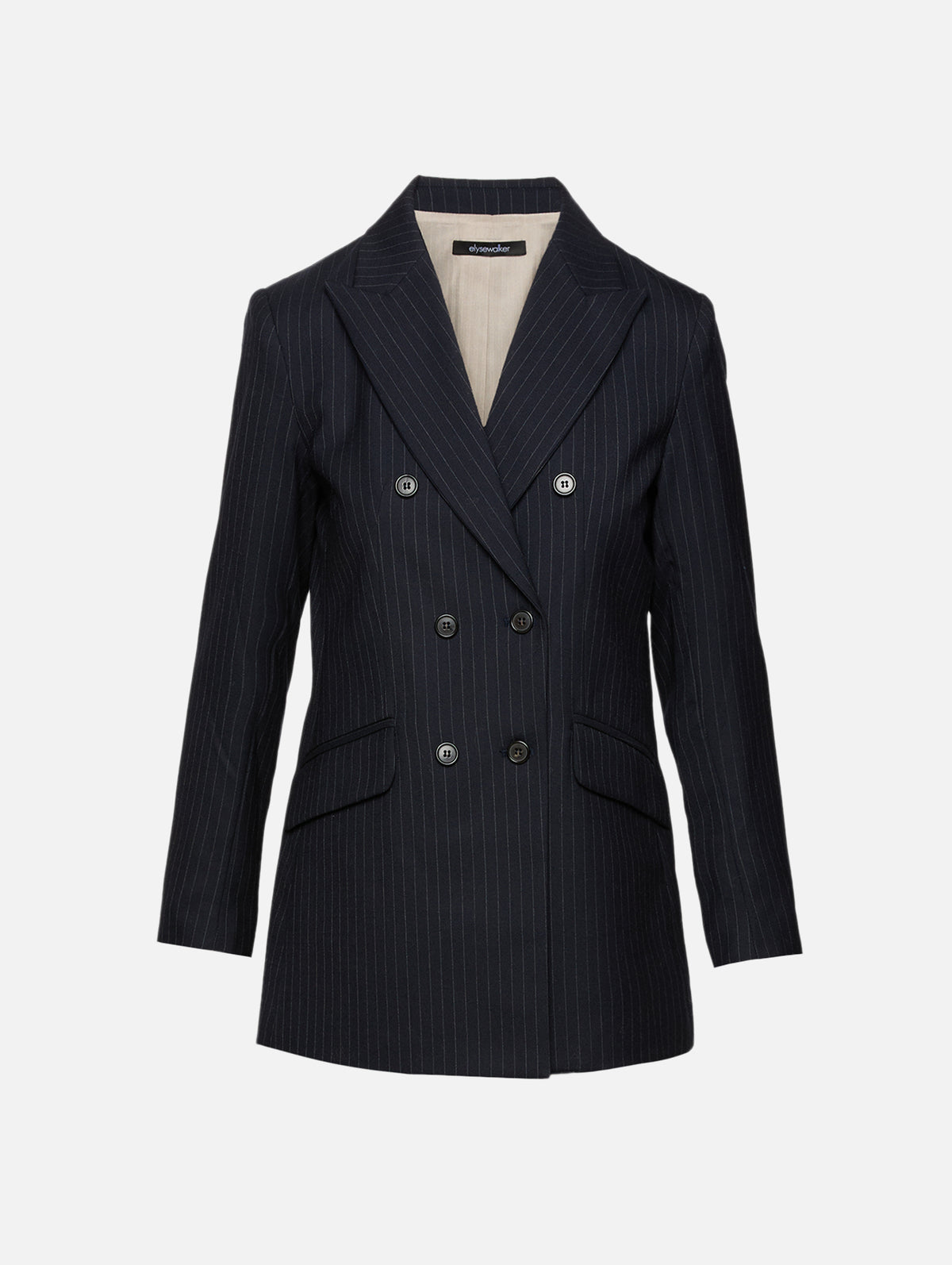 Bianca Blazer,ELYSEWALKER LABEL,NAVY PINSTRIPE,Image 1