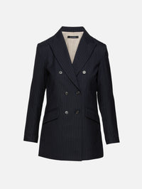 Bianca Blazer,ELYSEWALKER LABEL,NAVY PINSTRIPE,Image 1