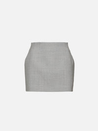 Contour Mini Skirt,WARDROBE.NYC,GREY MARL,Image 1