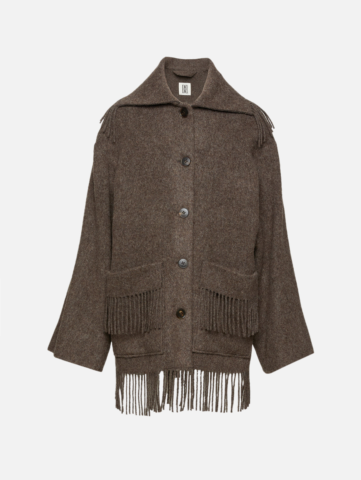 Boloune Coat,BY MALENE BIRGER,BROWN MEL,Image 1