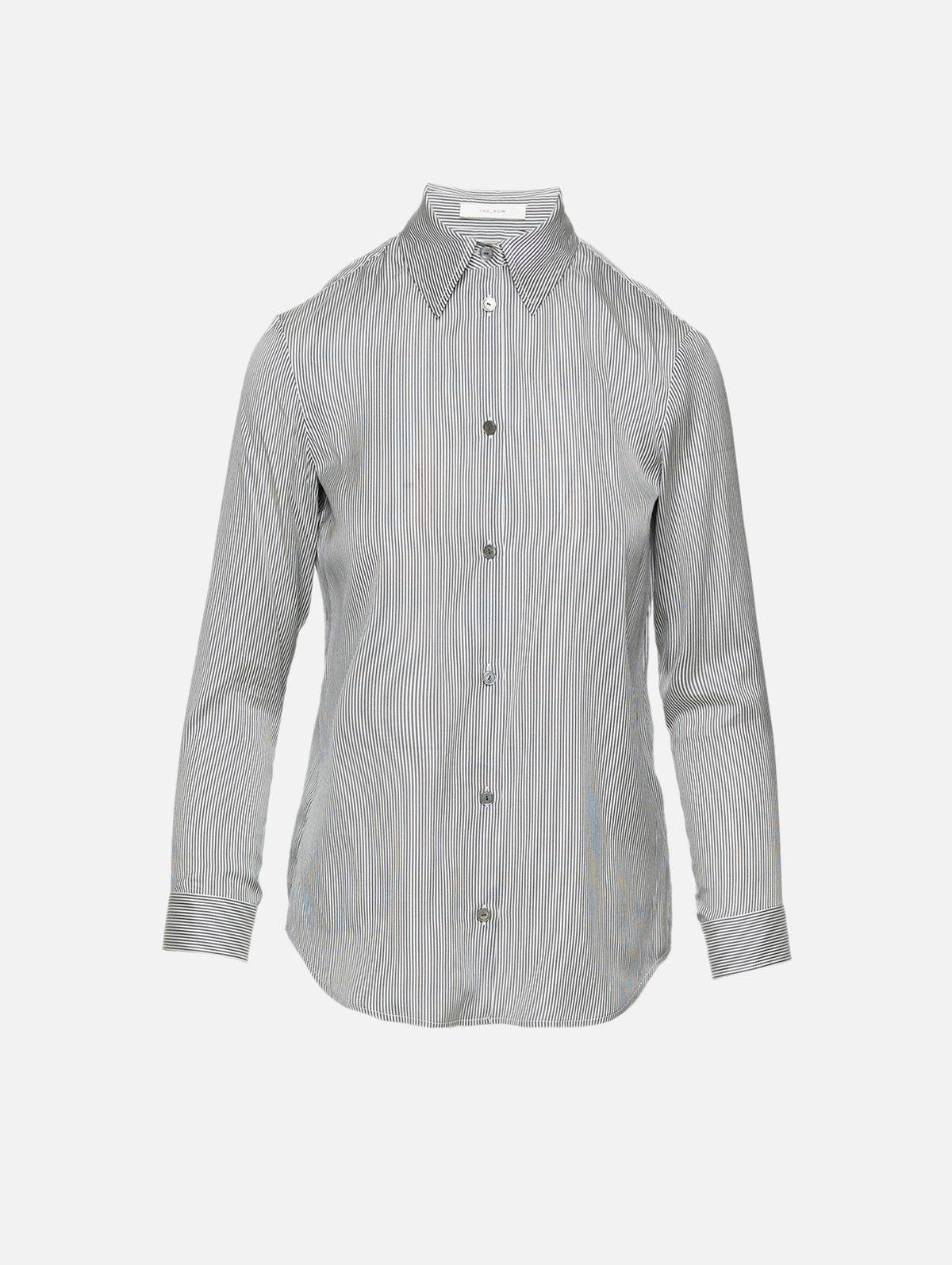 Petra Shirt,THE ROW,DARK NAVY/WHITE,Image 1