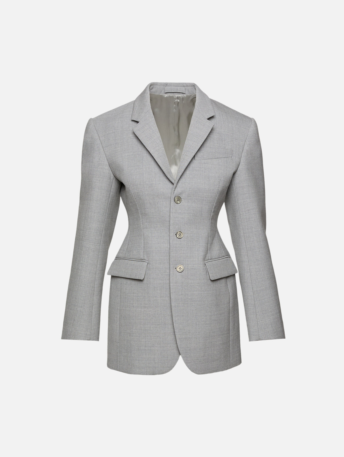 Longline Blazer,WARDROBE.NYC,GREY MARL,Image 1