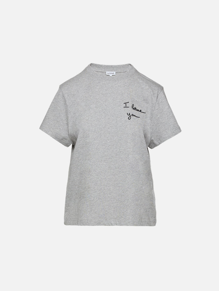 Regular Fit T Shirt,LOEWE,GREY MELANGE,Image 1