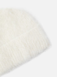 Knit Beanie,TOTÉME,ECRU,Image 2