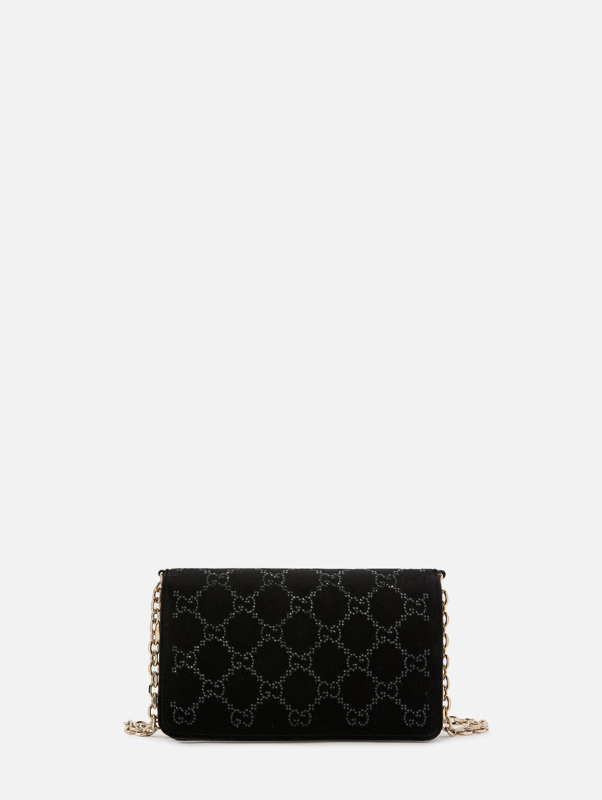 GG Marmont Chain Wallet,GUCCI,BLACK CRYSTAL,Image 1