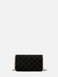 GG Marmont Chain Wallet,GUCCI,BLACK CRYSTAL,Image 1
