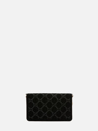 GG Marmont Chain Wallet,GUCCI,BLACK CRYSTAL,Image 2