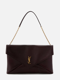 XXL Chain Envelope Pouch,SAINT LAURENT,HOT WINE,Image 1