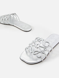 Petal Anagram Slide,LOEWE,SILVER,Image 2
