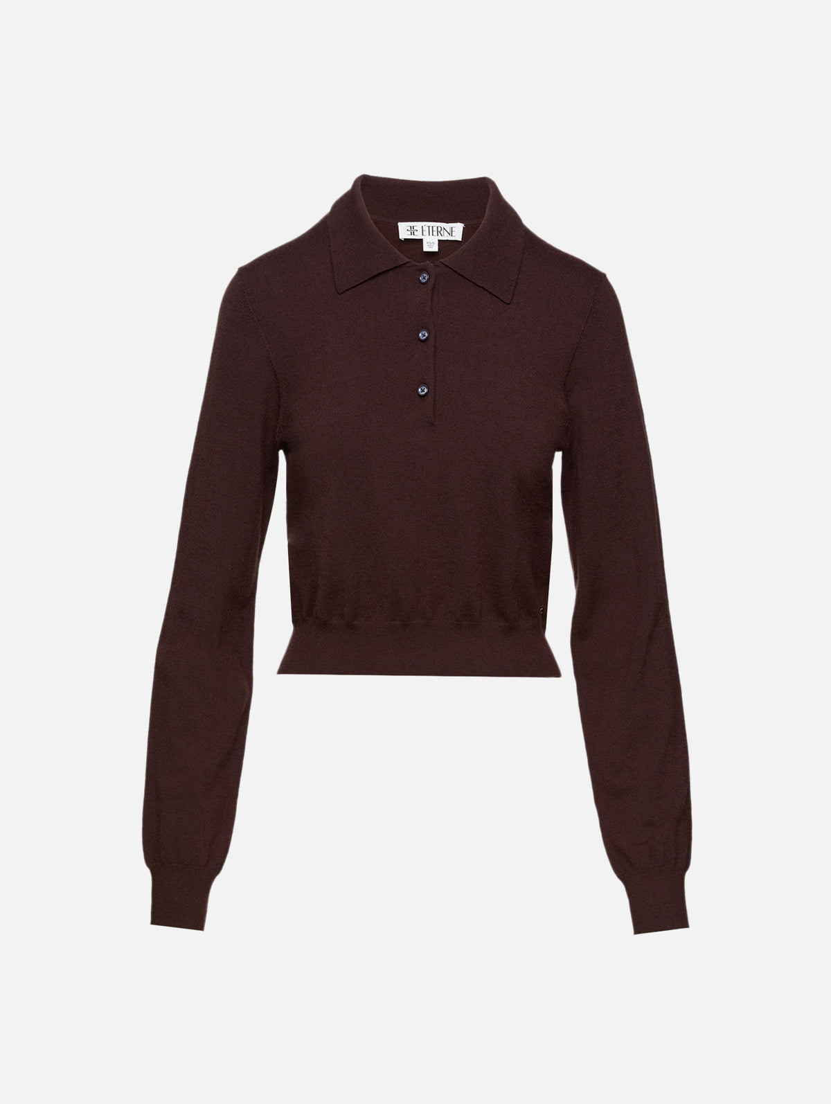 Long Sleeve Journey Top,ÉTERNE,ESPRESSO,Image 1