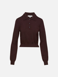 Long Sleeve Journey Top,ÉTERNE,ESPRESSO,Image 1