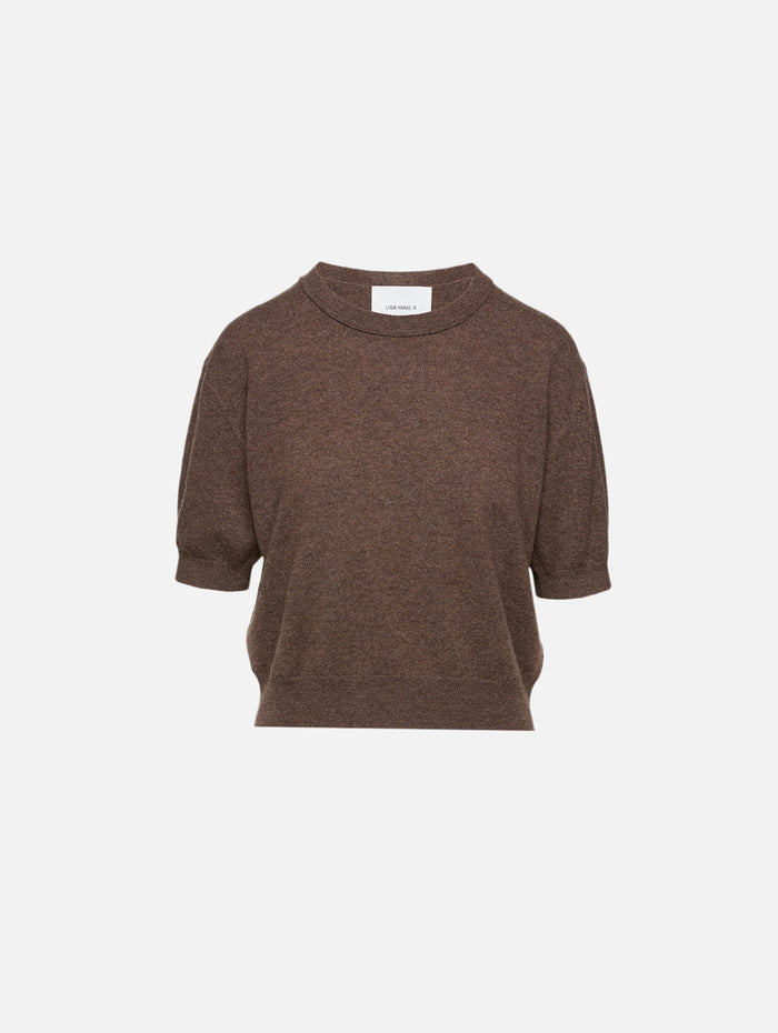 Genevra T Shirt,LISA YANG,DARK TRUFFLE,Image 1