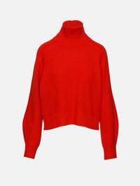 Cropped Rib Turtleneck,GUEST IN RESIDENCE,CHILI,Image 1