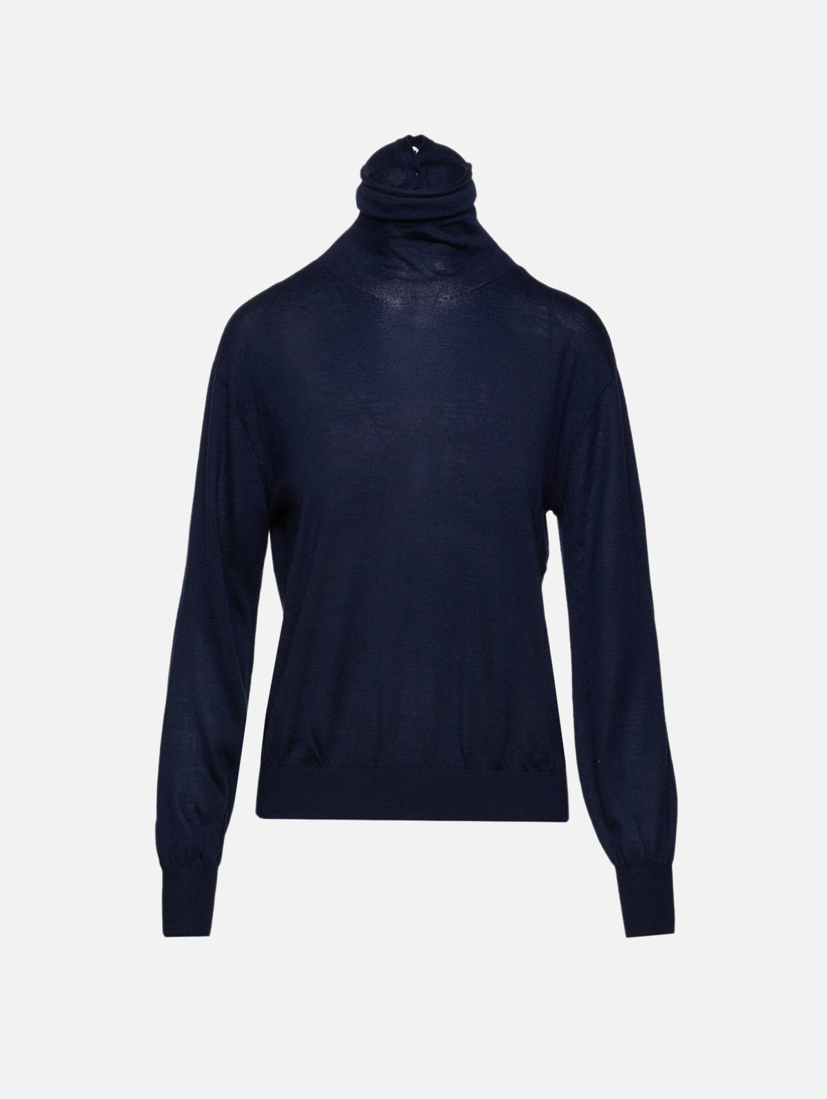 Easy Turtleneck Sweater,TWP,NAVY,Image 1