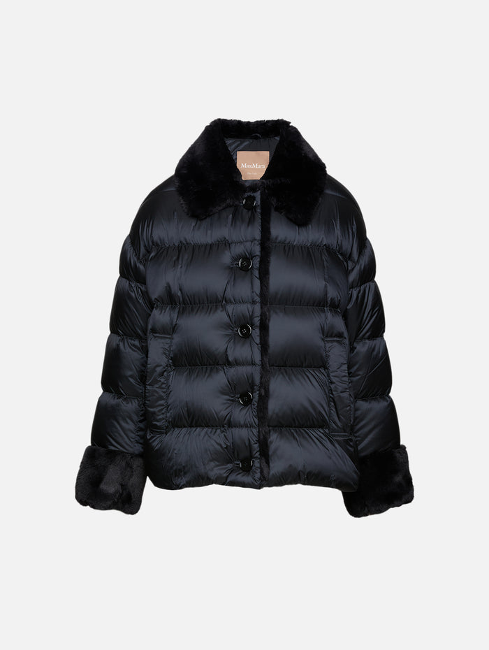 Rosina Puffer Jacket,MAX MARA,BLACK,Image 1
